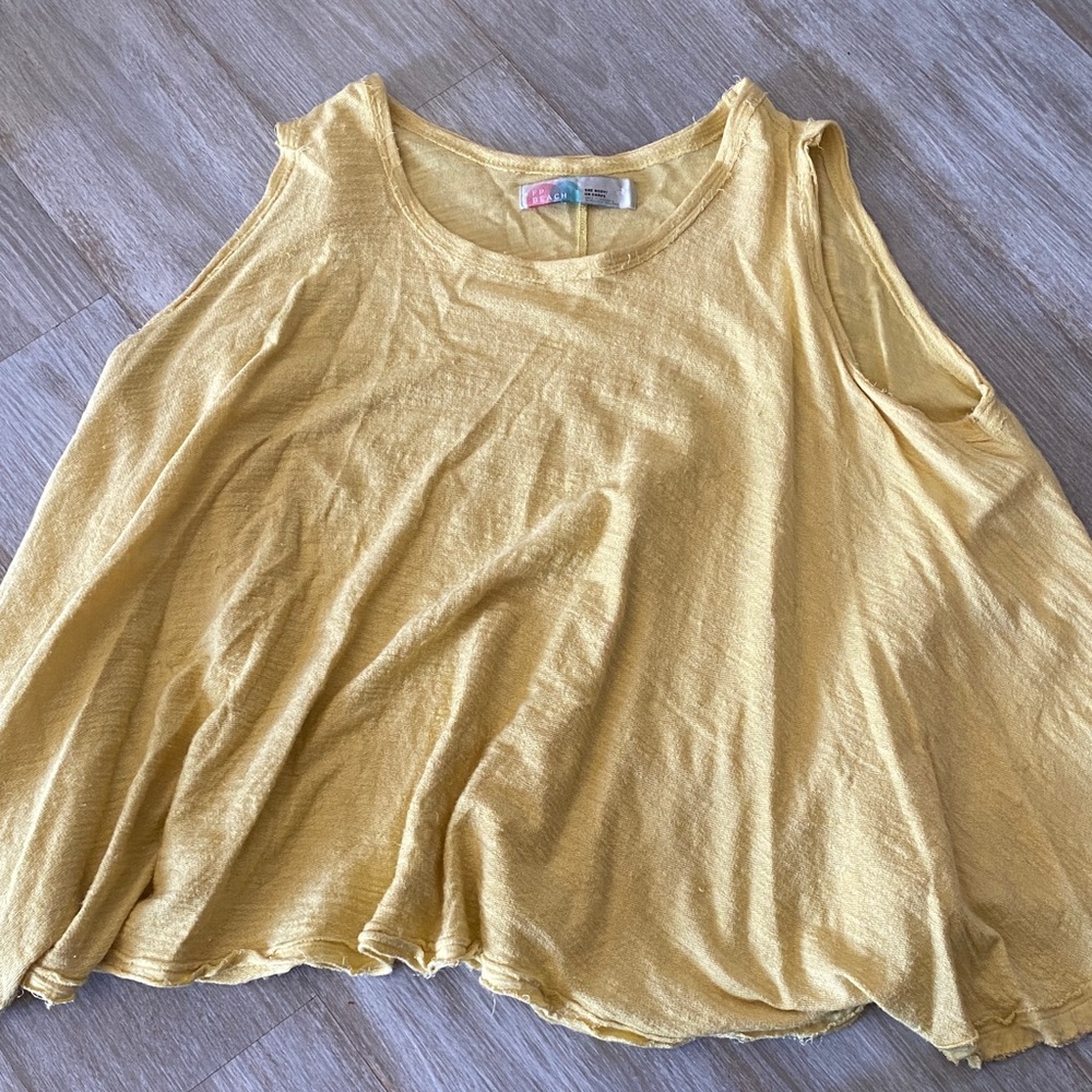 FP Beach from Free People | yellow flare sleeveless tops SzOS💛